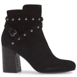 BP Black Studded Suede Ankle Bootie - Women's Size 7